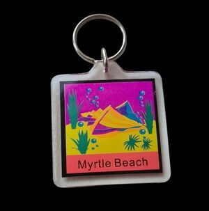 Myrtle Beach Keychain with Colorful Design